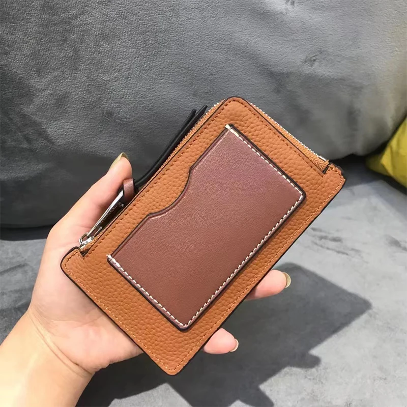 Zippered Coin Case Tan