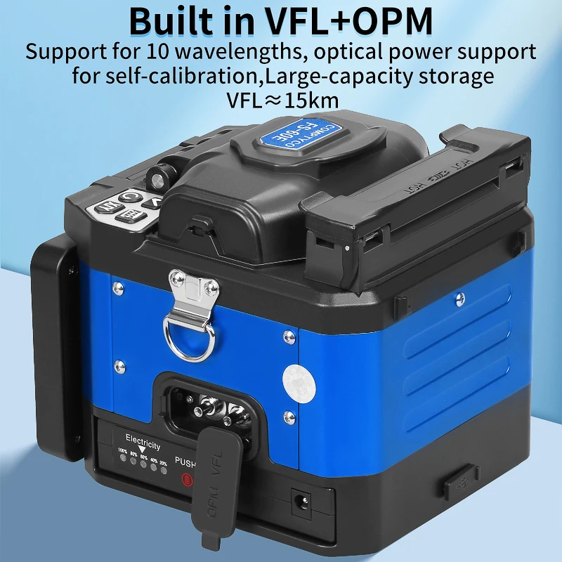 COMPTYCO FS-60E/L-90C 광섬유 융착접속기 6모터 터치스크린 광섬유 코어 열융착기 VFL OPM 내장