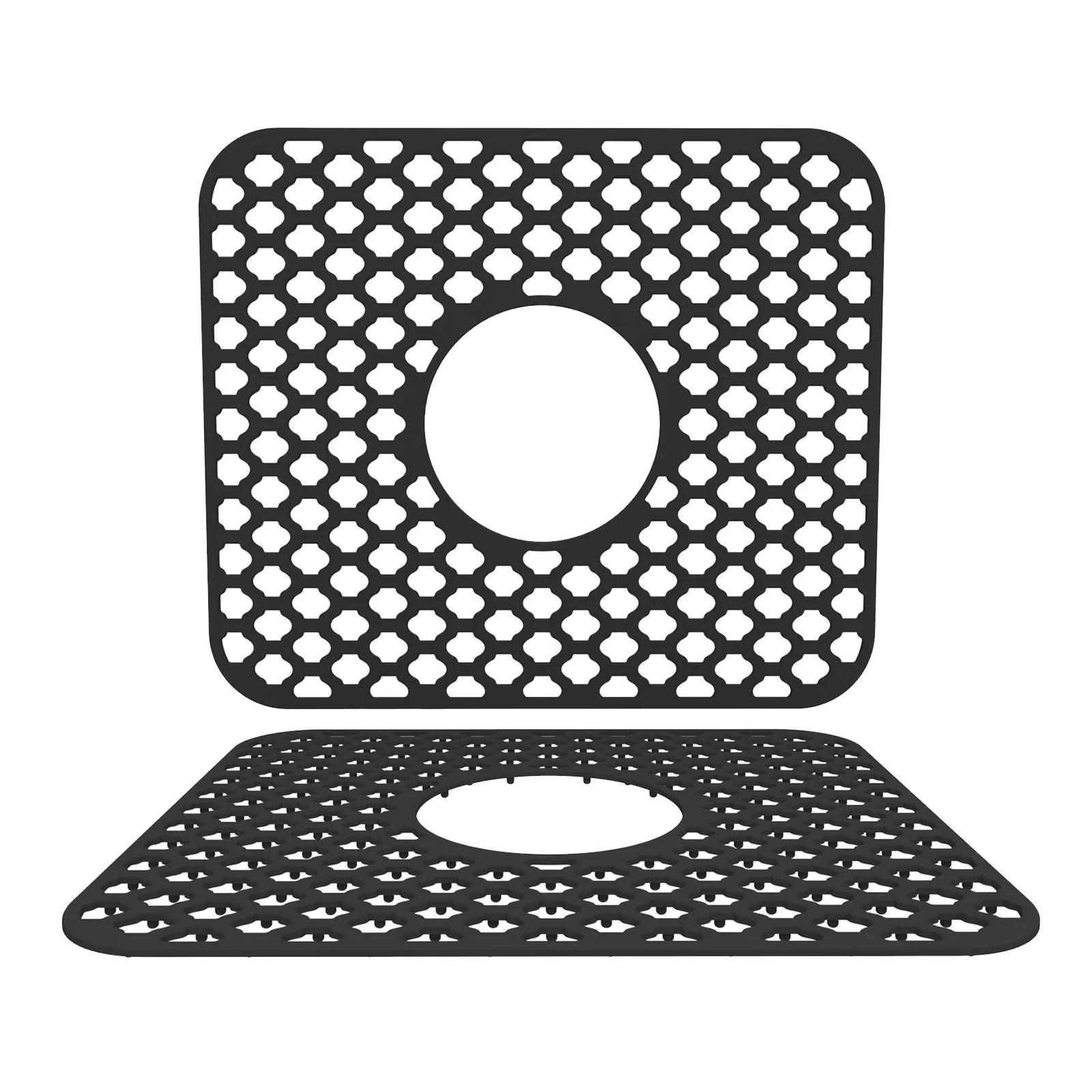2 PCS Silicone Sink Mat for Kitchen, Folding Non-Slip Grid Sink Mats  Adjustable Sink Protectors for Bottom of Farmhouse Stainless Steel Sink