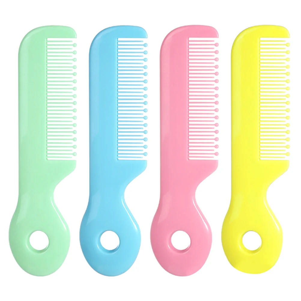 

4pcs Newborn Hair Combsss Round Teeth Safety Hair Combss Colorful Hair Combsss
