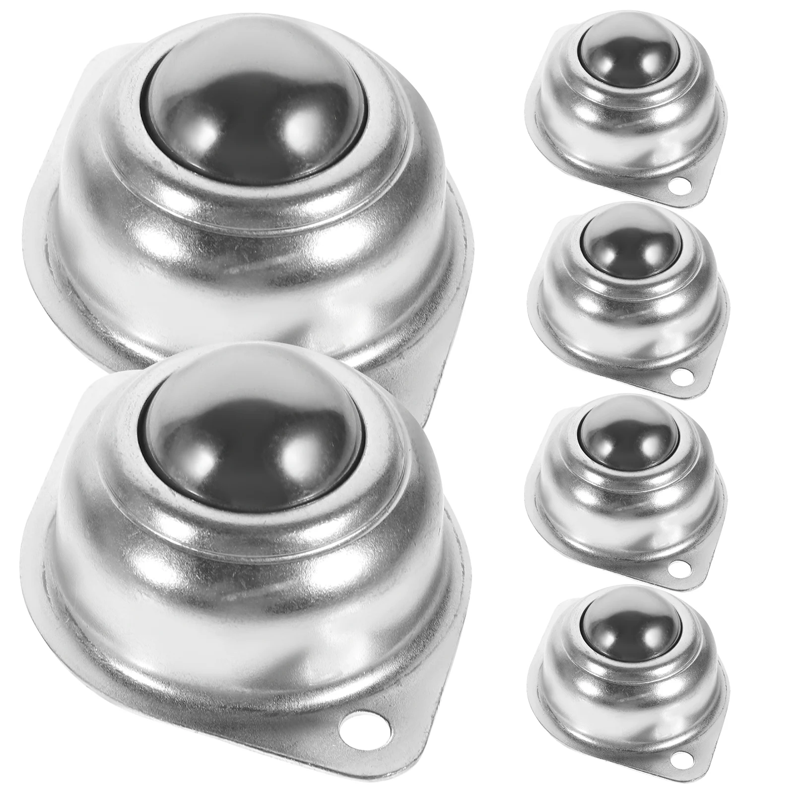 

6pcs Caster Wheels Carbon Steel Small Wheels Rotation Pulley Furniture Mounting Wheels
