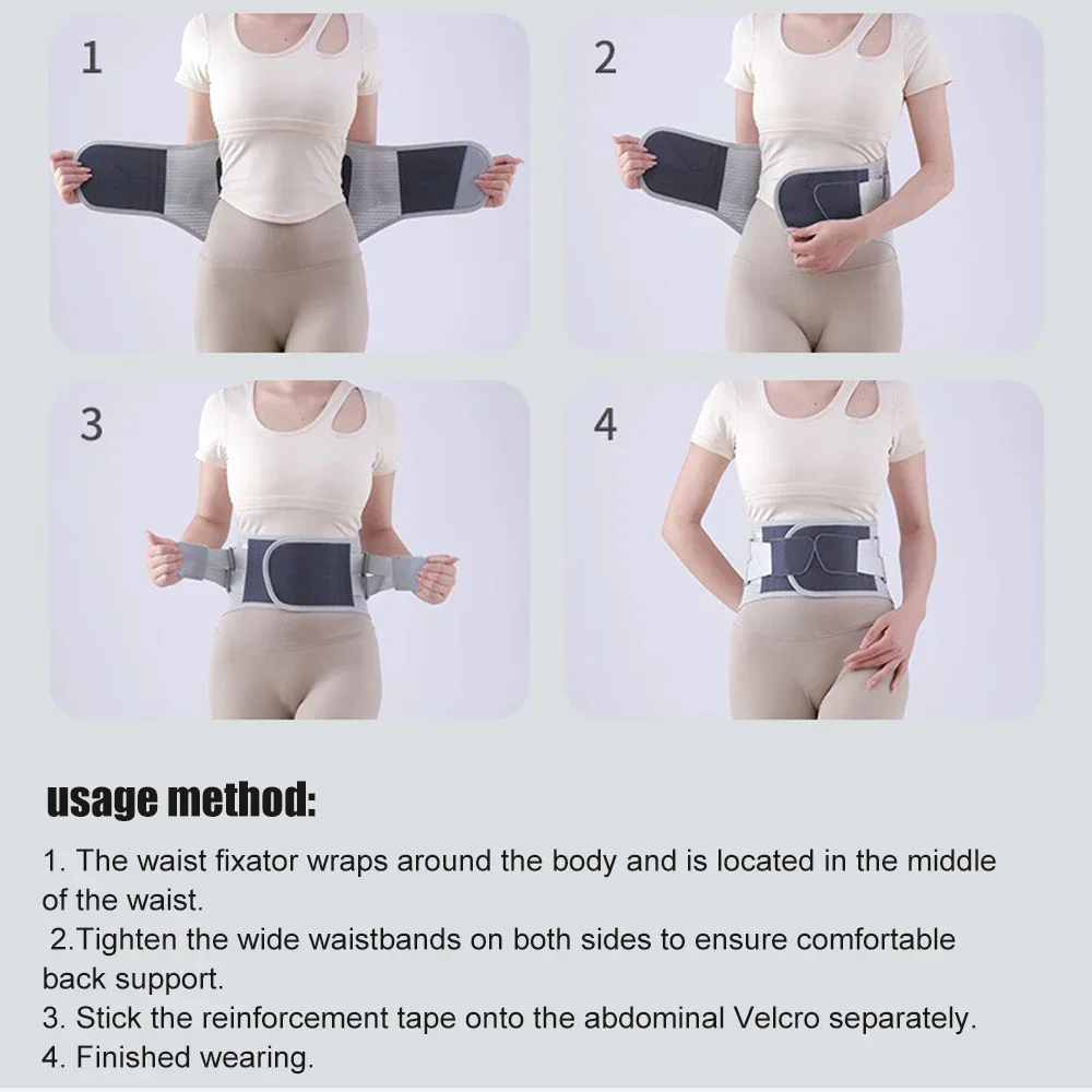 1PCS Back Brace for Women Men Ergonomic Back Support Brace Adjustable Straps & Soft Breathable Mesh Fabric Waist Support Belt