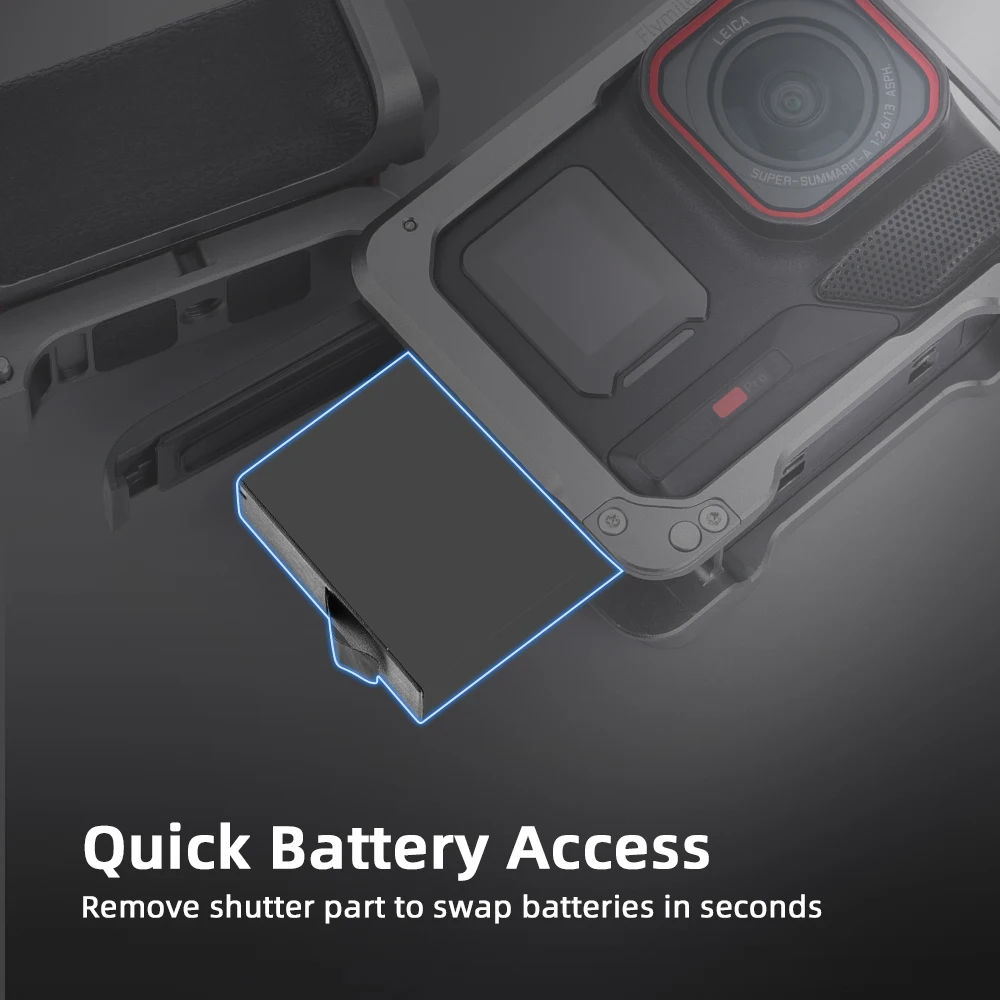 Flymile Griff-Griff-Set für Insta360 ACE Pro/2, Kamerakäfig- und Griffkombination, Xiaomi-Griff, für Insta360 Ace Pro 2-Zubehör – Detail 8