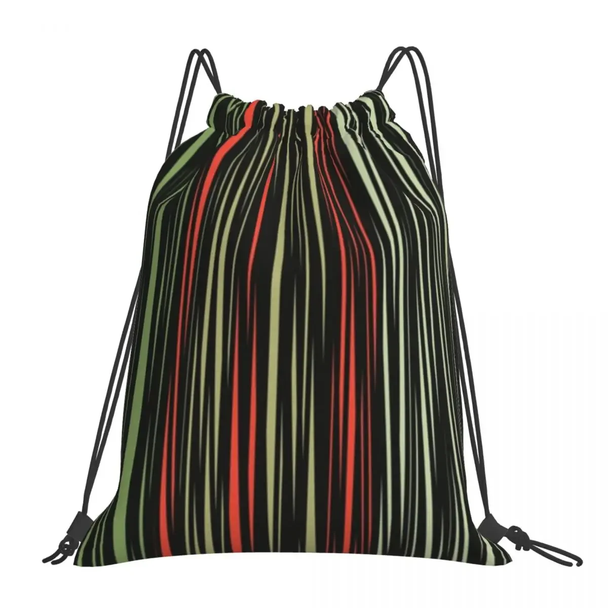 

Vibrant Falling Stripes Backpacks Casual Portable Drawstring Bags Drawstring Bundle Pocket Shoes Bag Book Bags For Man Woman