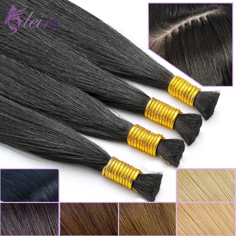 ADEIRS Straight Bulk Hair Extensions Human Hair Real Black Brown Blonde 613 Color 16-26inch for Women