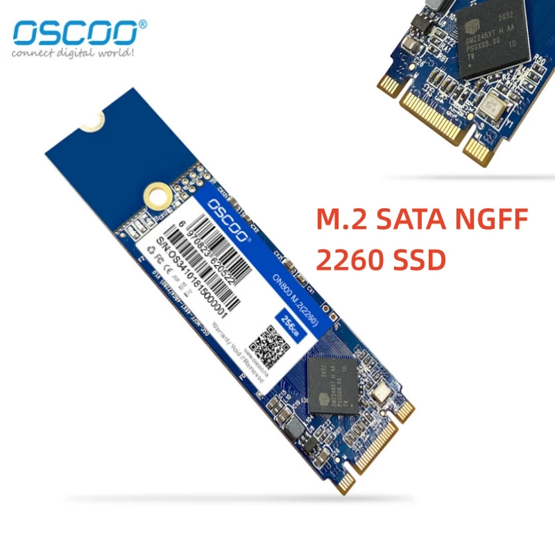 Oscoo Ssd Ngff M2 Sata 32Gb 256Gb 22*42/60/80Mm M.2 Solid State Drive 2260 Ssd Mlc Chip Ssd Laptop Hard Drive Per Pc Desktop