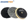 Sharkfox 5/6Inch Wool Car Polishing Pad High Density Lamb Woollen Polish Buffing Pad Wool Polishing Pad for Car Detail Polishing 4