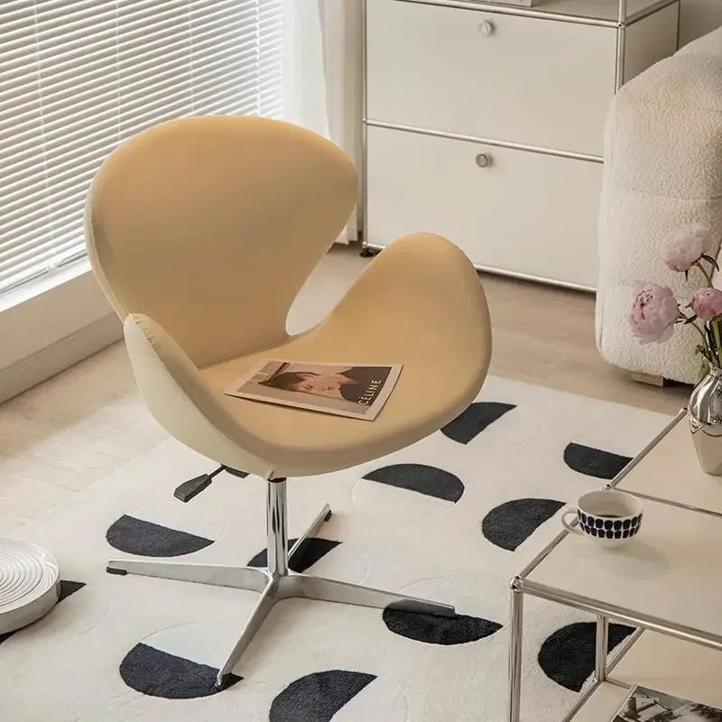 Contemporary Nordic Swan Dining Chair for Modern Home Interiors Swivel Lift Makeup Chair with Nordic Swan Inspired