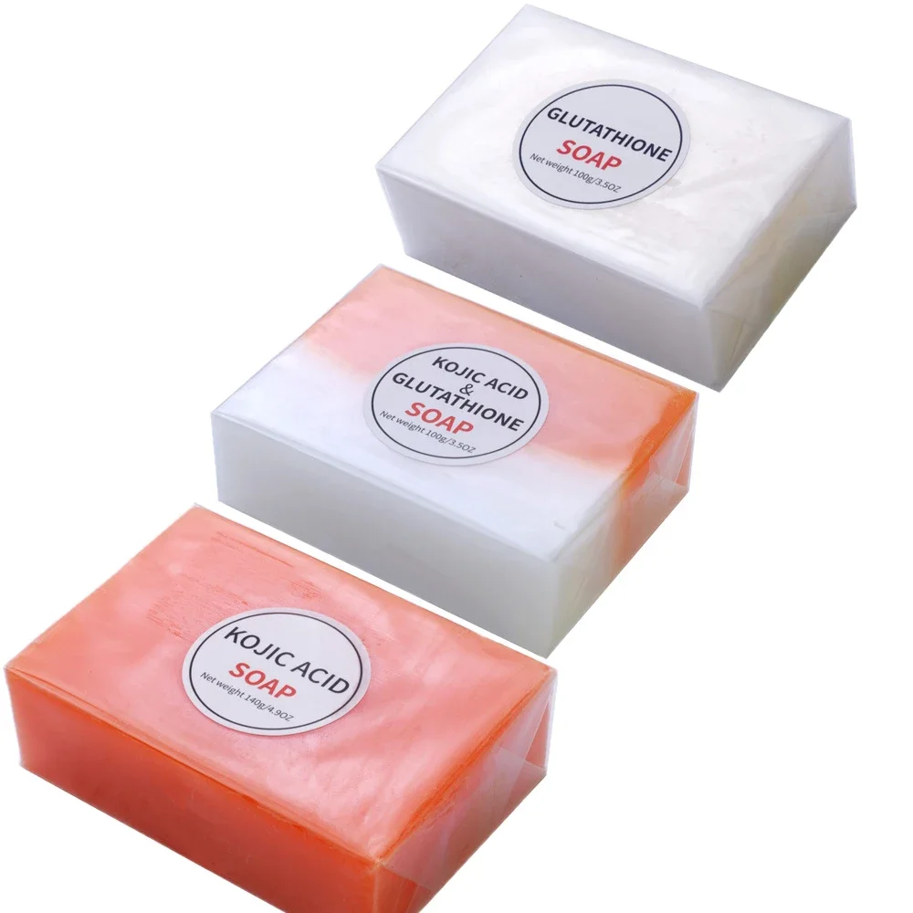 Kojic Acid Soap 100gX3 Colors Pack Dark Black Skin Lightening Soap Hand Made Glutathione Soap Skin Bleaching & Brightening 4