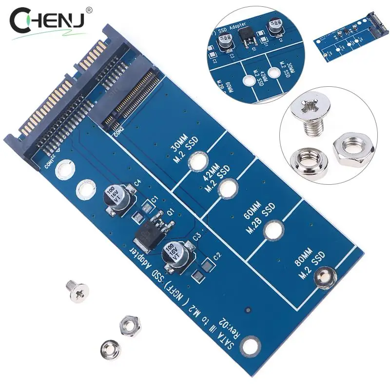1pcs NGFF M.2 Adapter M2 SATA3 Raiser M.2 To SATA Adapter SSD M2 To SATA Expansion Card B Key