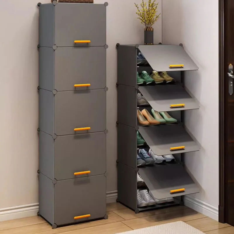 

Шкаф для обуви простой, узкий маленький домашний шкаф для хранения обуви, тонкая мебель для дома