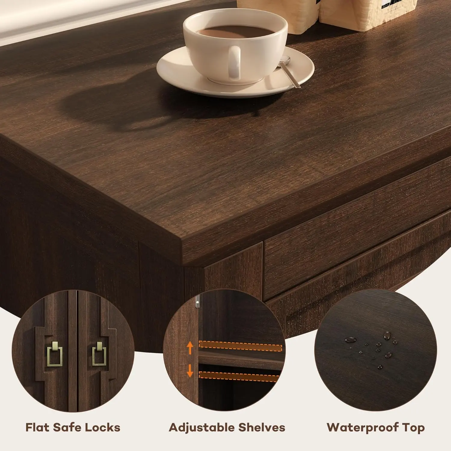 Wood Sideboard Cabinet 6