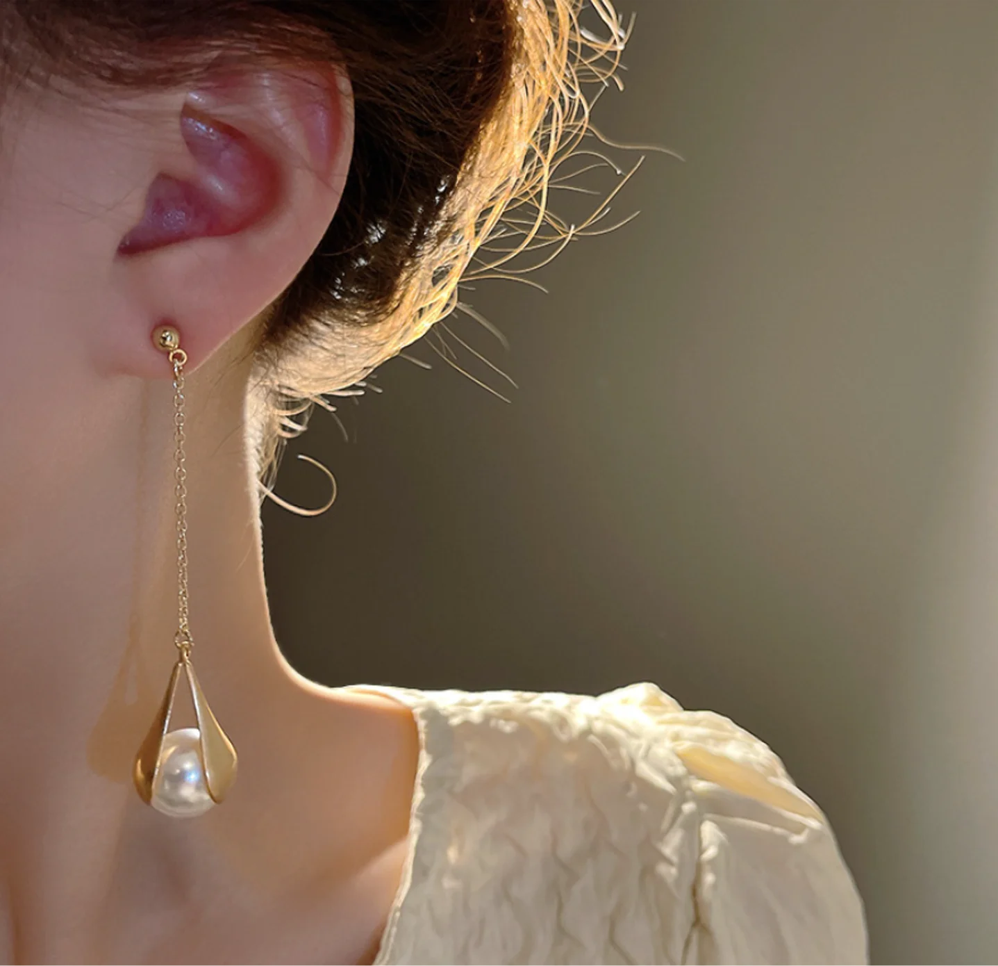 2022 new trend S925 silver needle alloy tassel pearl elegant Vintage Earrings for women Fashion Jewelry