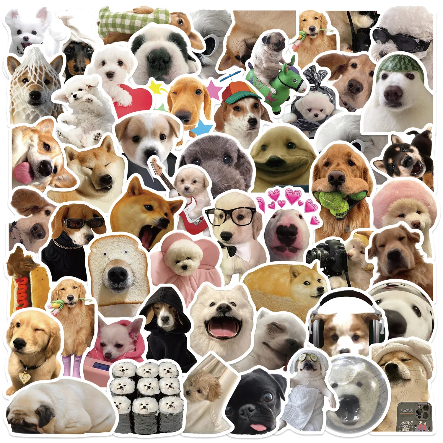 10/50PCS Cute Funny Dog MEME Graffiti Stickers Vinyl Waterproof Decorative Packaging De... - SKU VWPD2136 - UGI Packaging