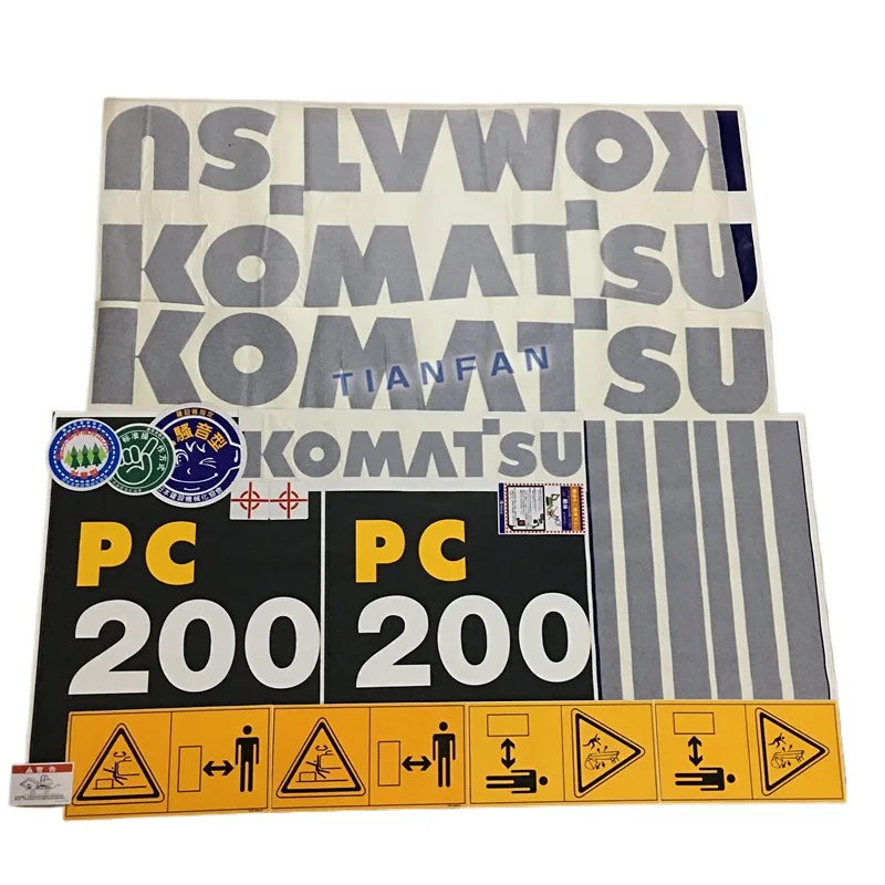 

For Komatsu Excavator Full Car Sticker Logo PC200/210/220/350/400/450-7 Car Logo Excavator Accessories