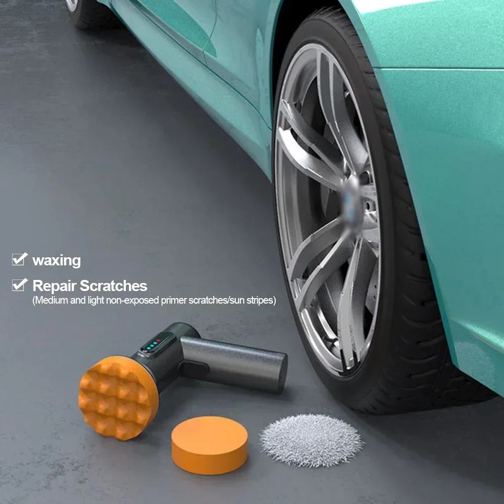 2000rpm Cordless Car Polisher Wireless Car Polishing Machine Electric Polishing Wax Tool 4000mAh Auto Polish Waxing Machine