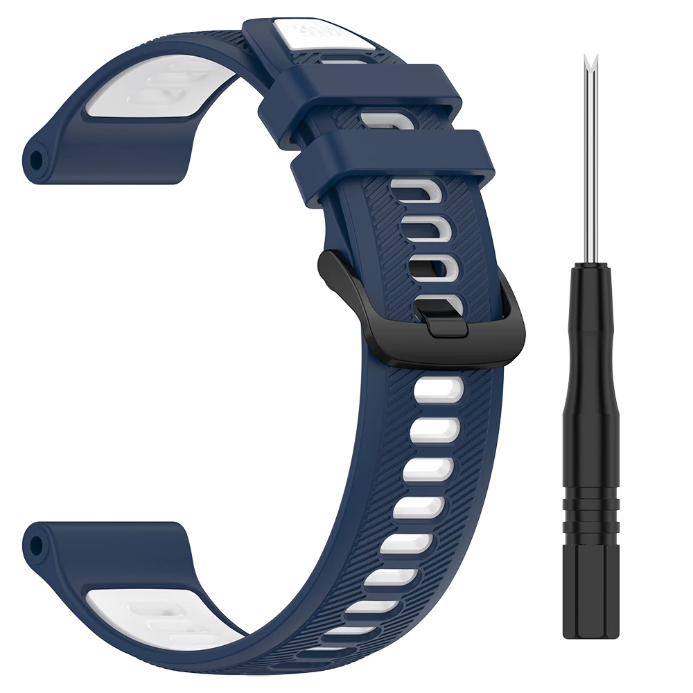Two-Tone Silicone Sports Strap Replacement Bracelet Watchband