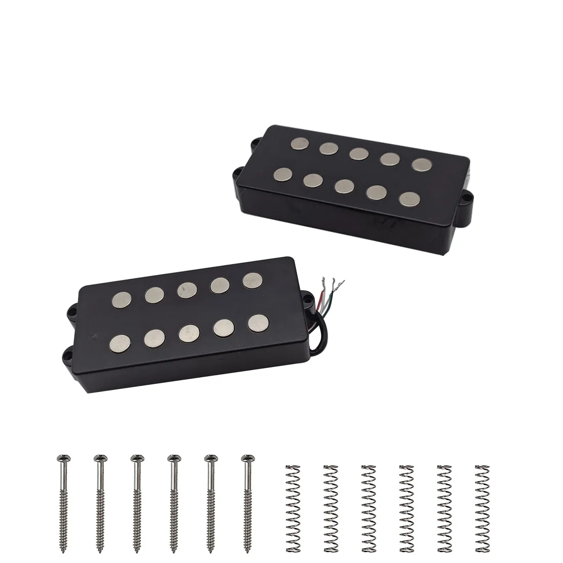 

5 String Bass Guitar Pickup Humbucker Double Coil Pickups Fit for Music Man Bass Guitar Accessories Guitar(Black)