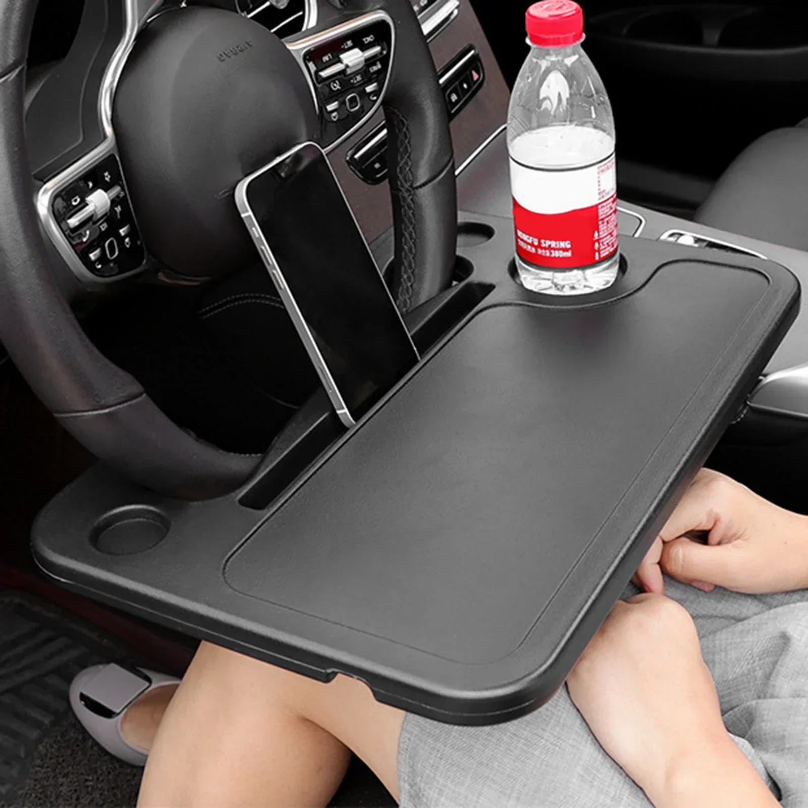 Vassoio per Volante, Tavolino da Auto, Scrivania per Volante per Laptop e Tavolo da Pranzo per Notebook da Montare sul Sedile dell'Auto