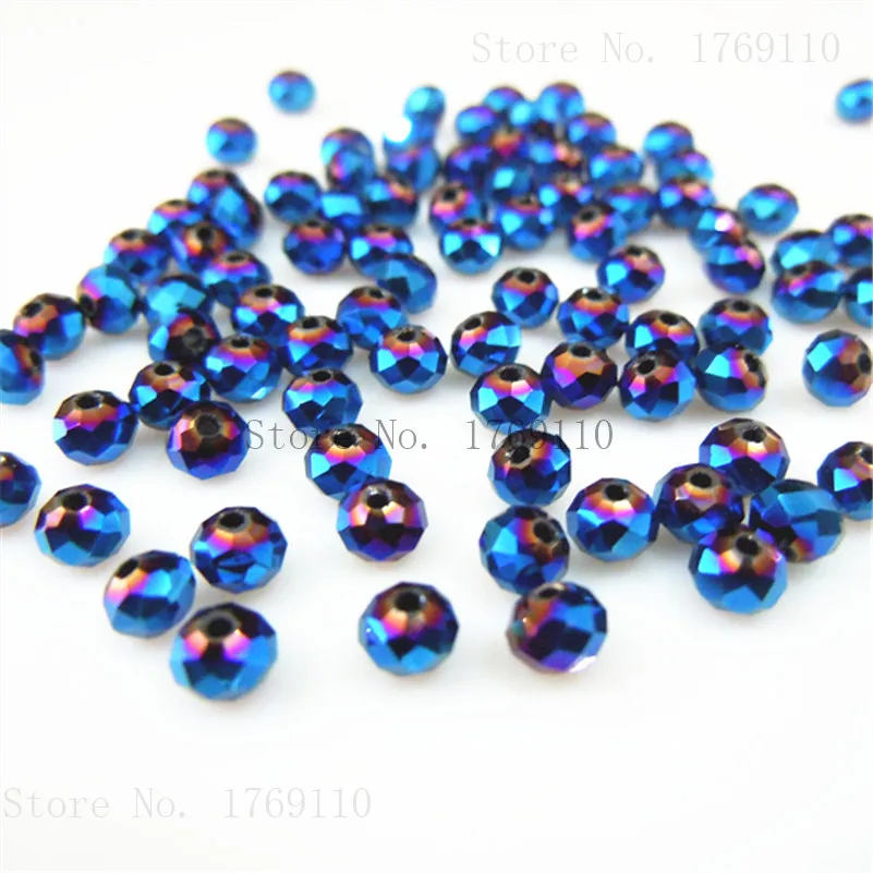 Olive Green Faceted Crystal Glass Rondelle Beads for Jewelry Making - 125pcs, 3x4mm