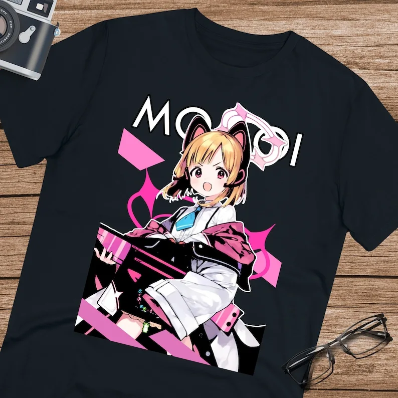 

Рубашка Momoi с голубым архивом Saiba Momoi унисекс, ультрахлопковая футболка