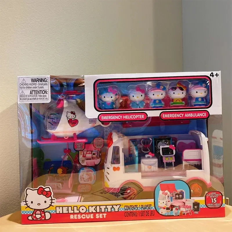 

Hello Kitty Peripheral Toys Children'S Pretend Play Simulation Rescue Airplane Ambulance Educational House Role Play Xmas Gifts