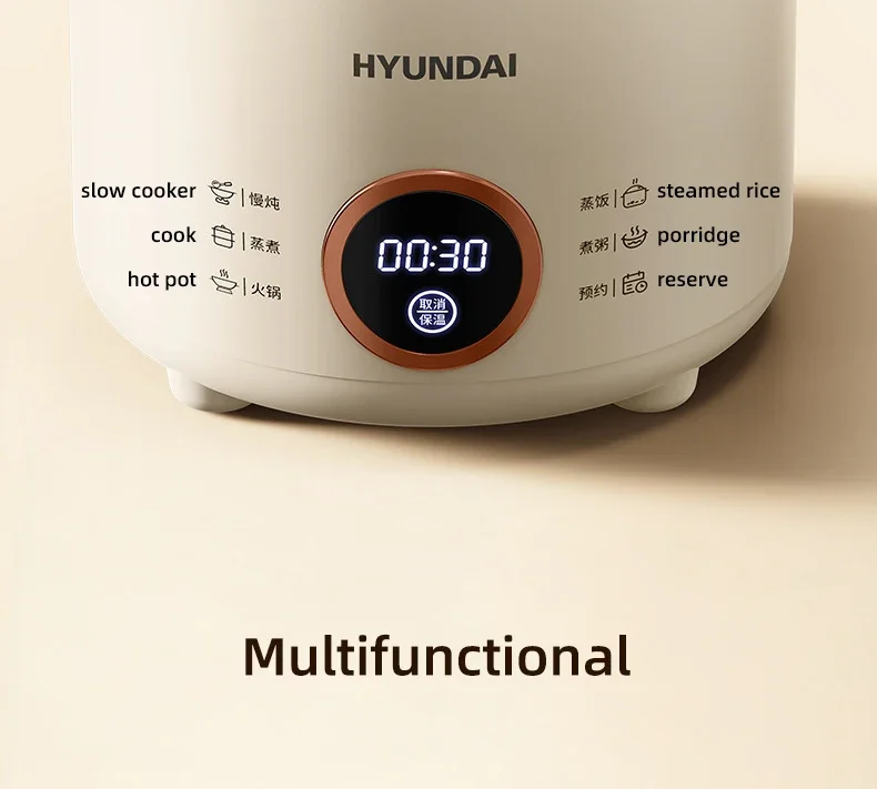 Description Picture 5 of item2L Electric Rice Cooker Cooking Pot Mini Multicooker Lunch Box Rice Cookers Hotpot Non-stick Electric Skillet Food Steamer 220V