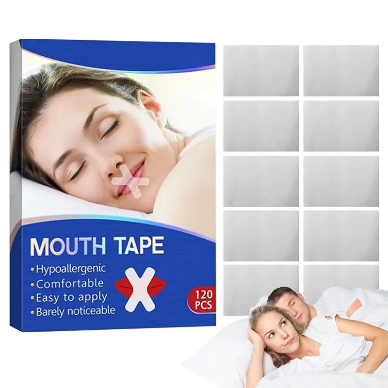 Sleep Strips Mouth Tape 120pcs Nasal Breath Sleep Patch Gentle and Effective Nose Breathing Tape for Car Hotel Travel Business