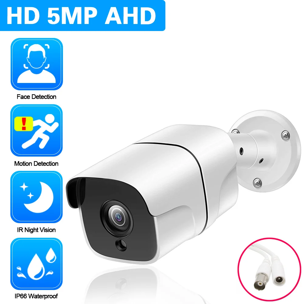 White CCTV AHD Dome Camera 5MP HD Oudoor Indoor Home BNC Security Analog Camera XMEYE 2MP 1080P DVR Video Surveillance Cam H.265 5mp wired cctv analog security camera outside street waterproof ahd dome video surveillance camera bnc xmeye wifi view