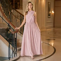 Robe d'été pour invitée de mariage pour femme : Robe crayon sans manches taille haute pour soirée élégante, longueur genou, couleur unie, à enfiler 3