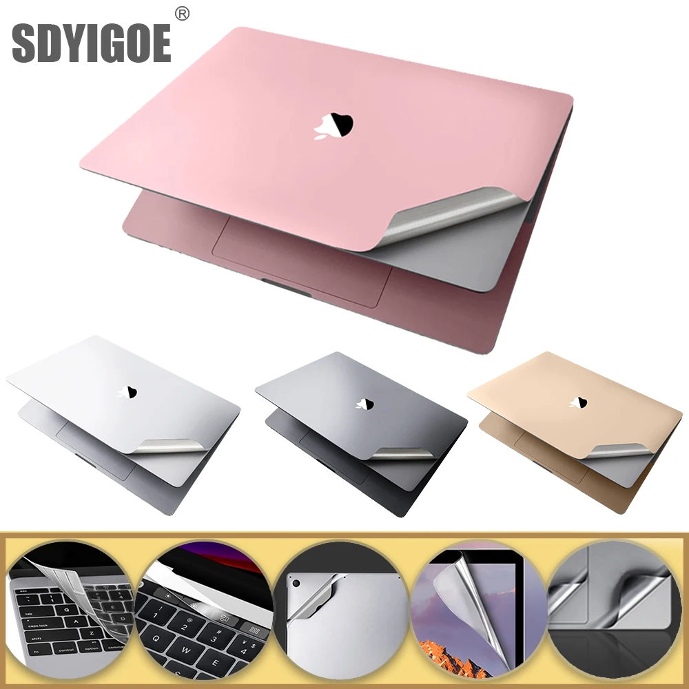 

Наклейка на весь корпус для MacBook Air pro13/15/12/16 дюймов верх + низ + тачпад + подставка для рук + экранная пленка защитная пленка