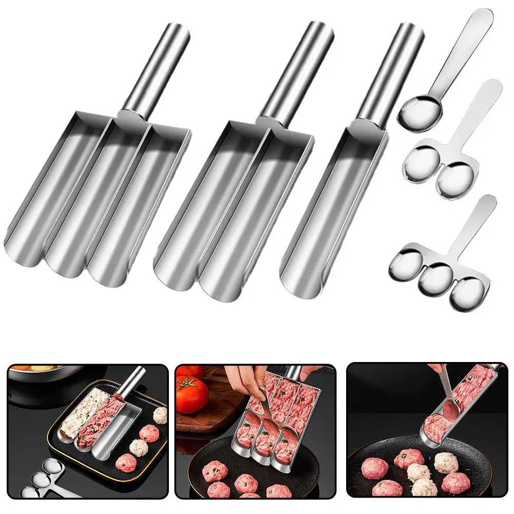 304 Stainless Steel Meatball Scoop Maker for Fish Beef Rice-meat Rice Ball Dumplings Kitchen Tools