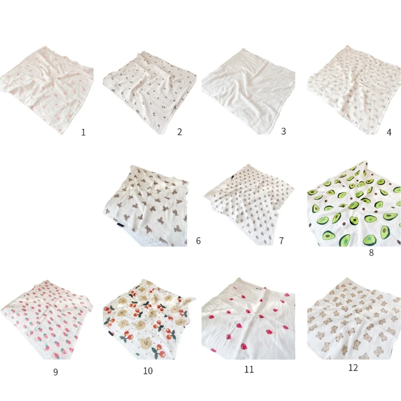 RIRI 멀티 패턴 랩 Swaddles 담요  소프트 베이비 랩 for Baby Girls Boys