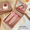 Mini 5 Makeup Brushes Multifunctional Makeup Brush With Mirror Powder Brush Eye Shadow Brush Blending Brush 3