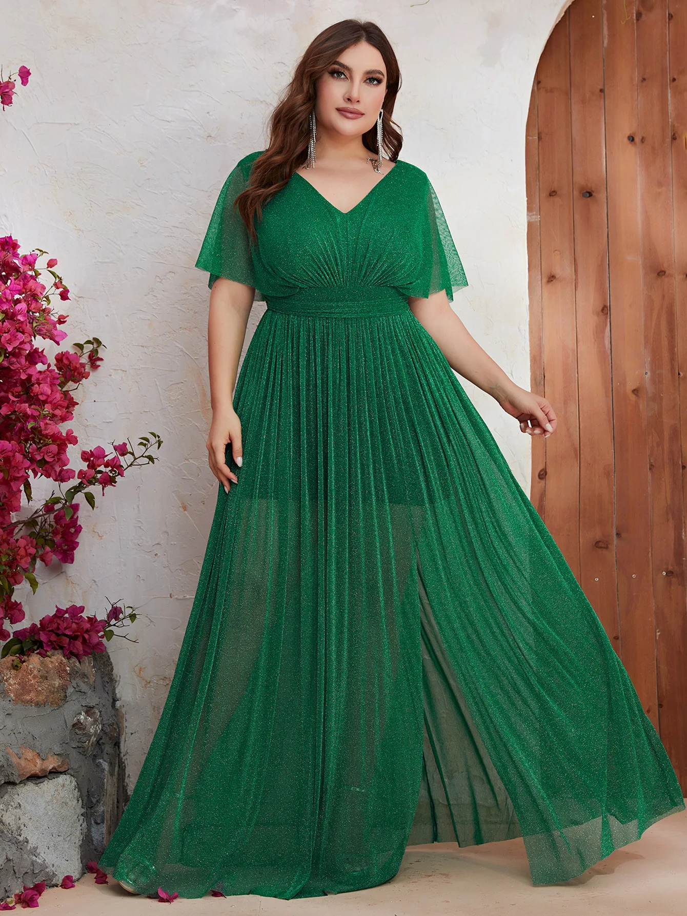 Plus Size European And American Cross border Large Size Dress With Bat measurements-chart