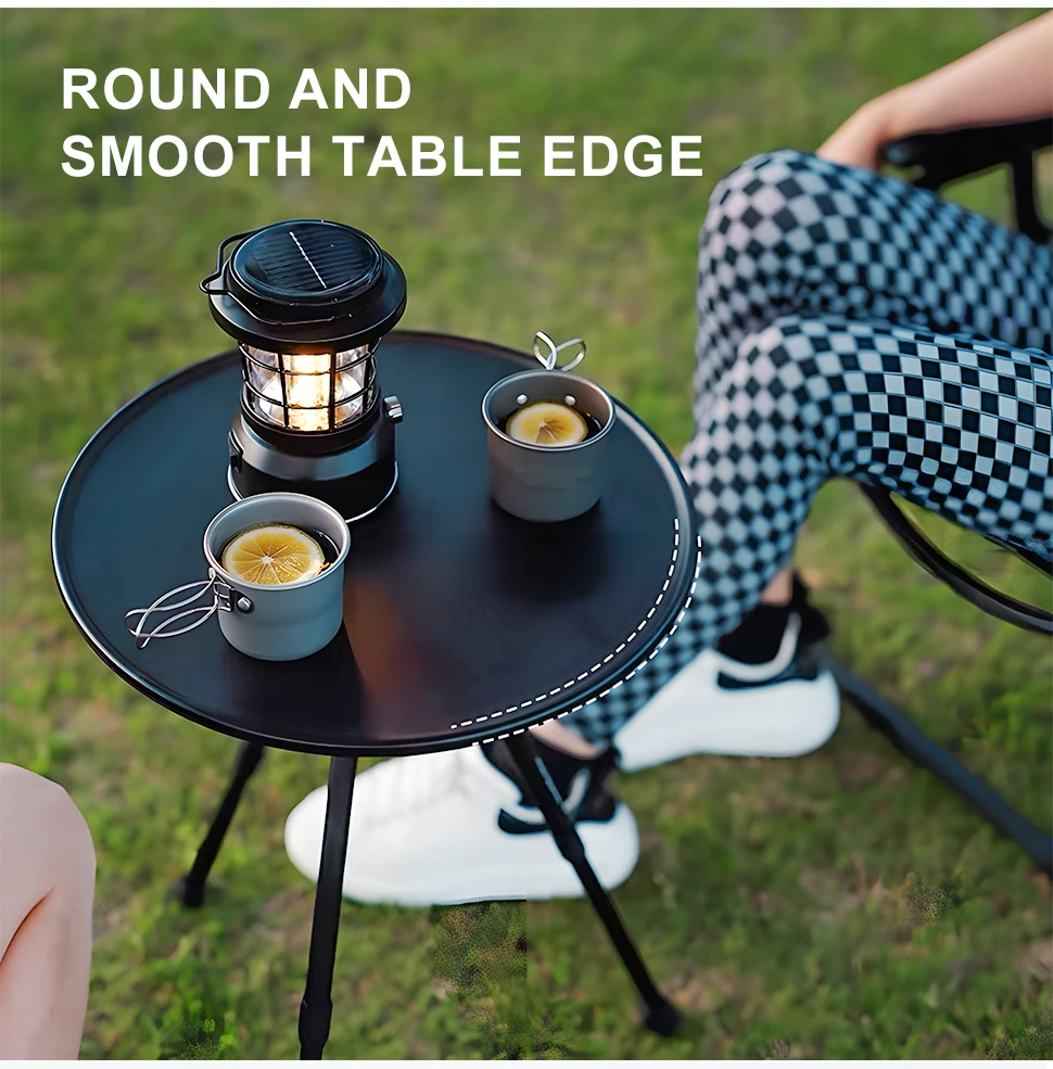 Description Picture 3 of itemWESTTUNE Folding Small Round Table Lightweight Portable Picnic Garden Table Aluminum Alloy Coffee Table, Tea Table, Dining Table
