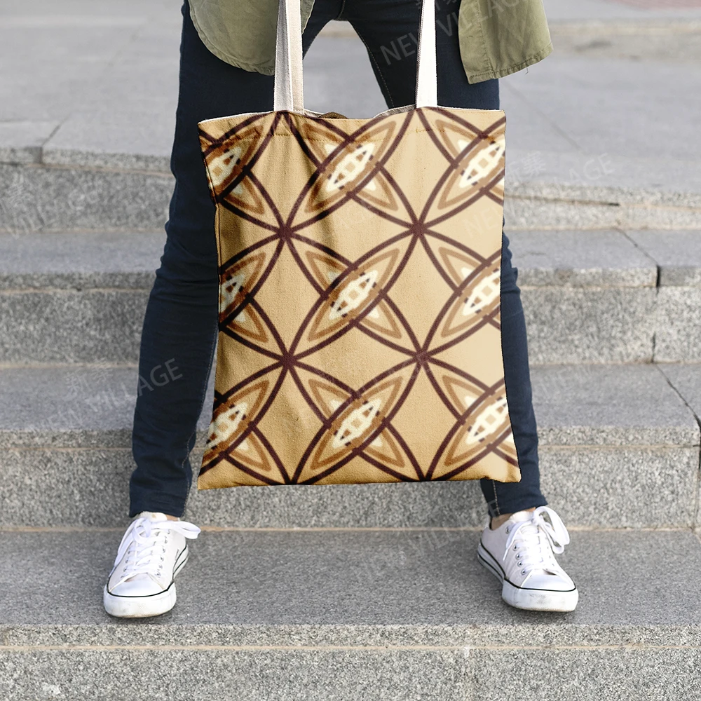 Canvas shoulder bag organization storage Handbags cosmetics travel Women's bag Shopping Fabric pouch nordic boho Customizable 3
