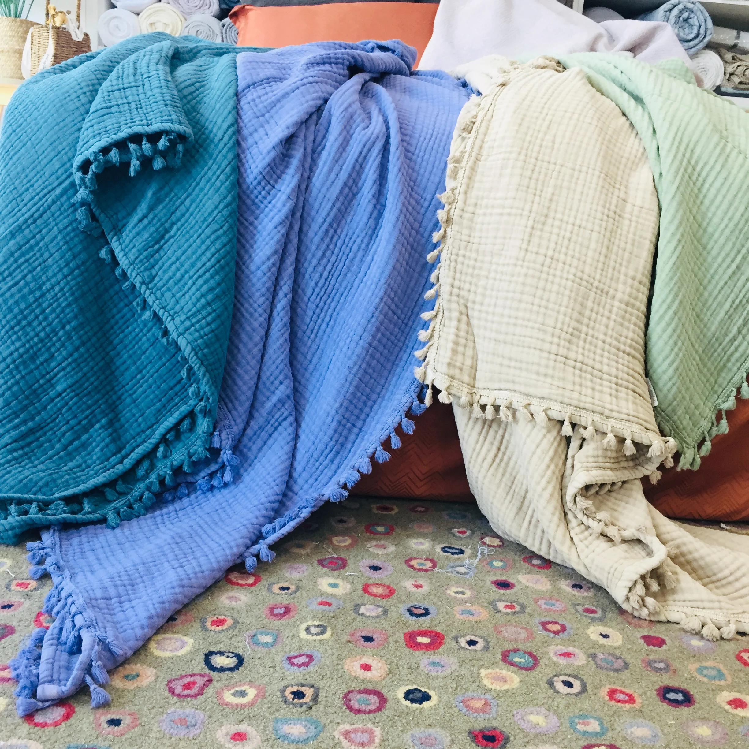 Gauze Blanket 100 Organic Cotton Soft Muslin Fabric Cheap Multiple