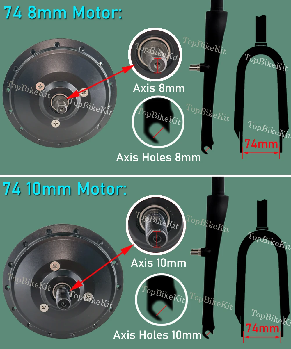 High Speed Motor Suitable for 74mm Brompton Bike Electric bike Motor TBK-74AD 36V 250W 48V 250W Front Gear Hub 20H/28holes ebike motor kit
