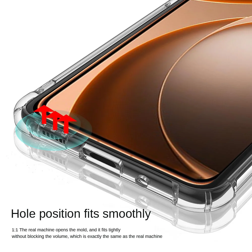 Clear Crystal TPU Phone Case with Airbag Drop Protection