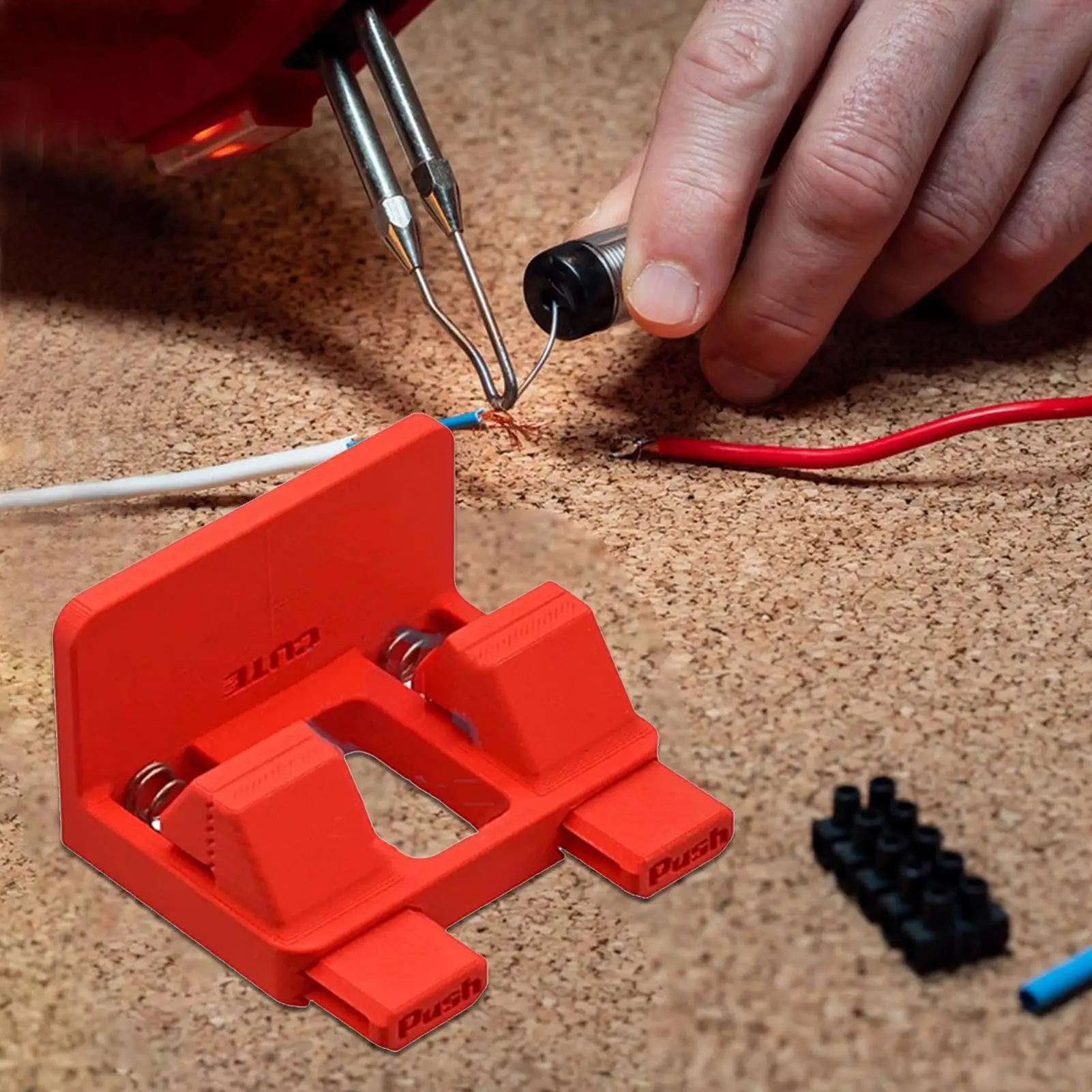 Soldering Wire Holder Electric Wire Soldering Clamp Tool Portable Welding Helping Clamp for Welding MIG Wiring Harness Assembly