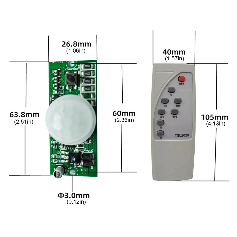 3.2 V 3.7 V Solar Lamp Board Controller Module Infrared Human Body Induction Solar Street Light Driver Board with Remote Control