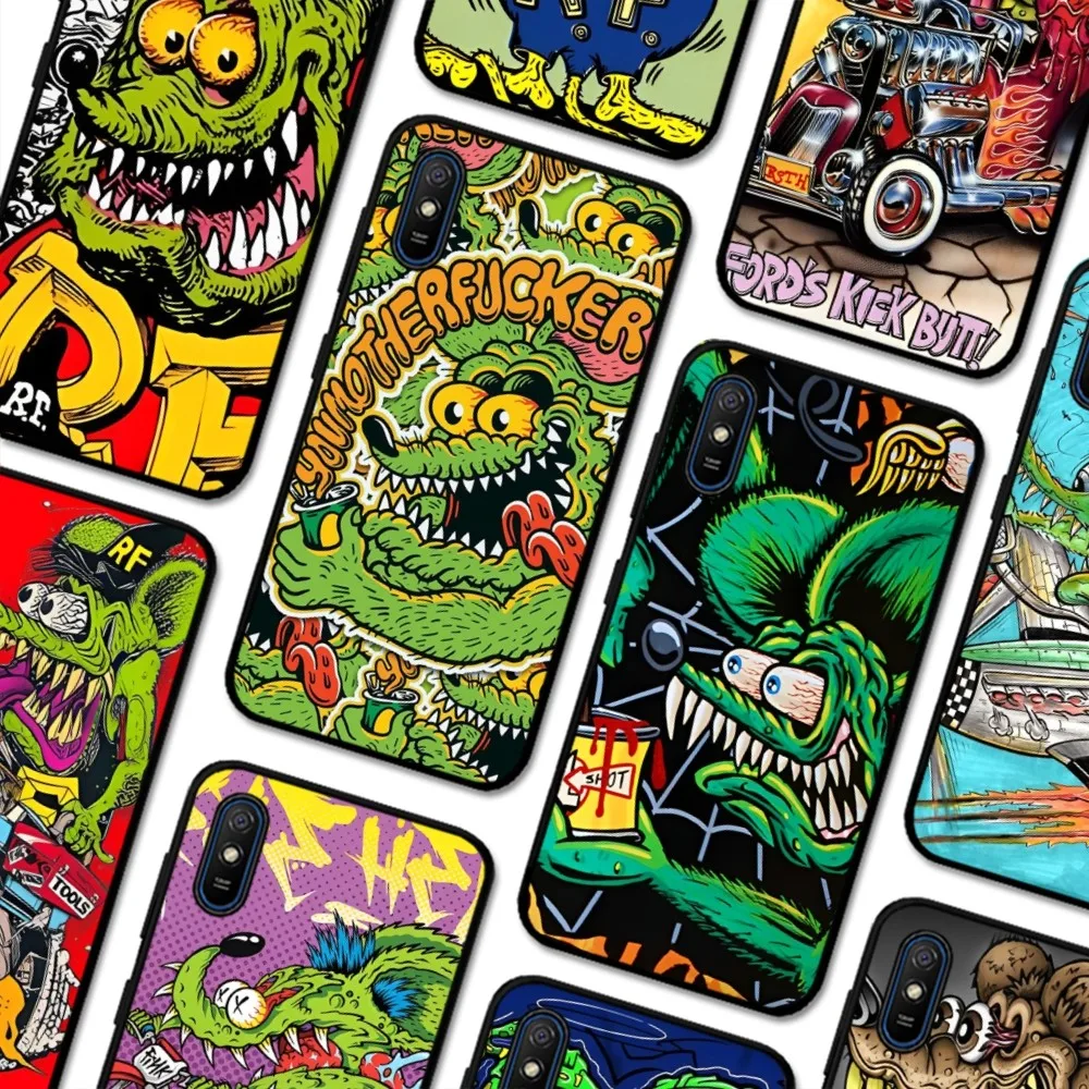 Funny Rat Fink Custodia Per Telefono Stampata Per Redmi 5 6 7 8 9 10 Plus Pro 6 7 8 9 A Go K20 K30 K40 Pro Plus F3 Fundas