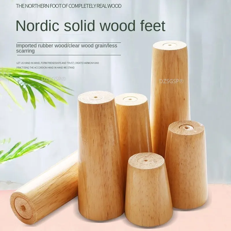 

4 Pcs Accessories Tea Table Leg Wooden Leg Sofa Leg Furniture Table Leg TV Cabinet Leg Cabinet Solid Wood Sofa Leg Support Leg