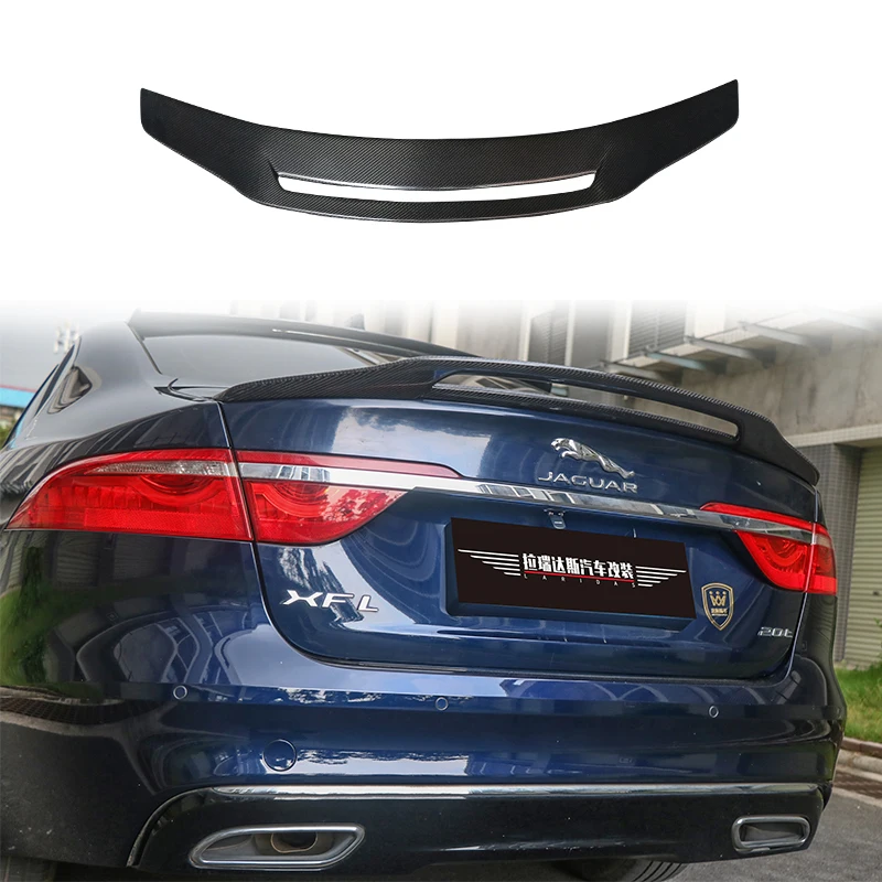 

For 2016-2023 Jaguar XF XFL XFR XFR-S X250 X260 Rear Spoiler Carbon Fiber Material Tailgate Splitter Wing Car External Body Kit