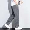Brand Clothing Summer New Soft Lyocell Fabric Jeans Men Blue Elastic Waist Loose Straight Thin Denim Trousers Male Plus Size 5XL 3