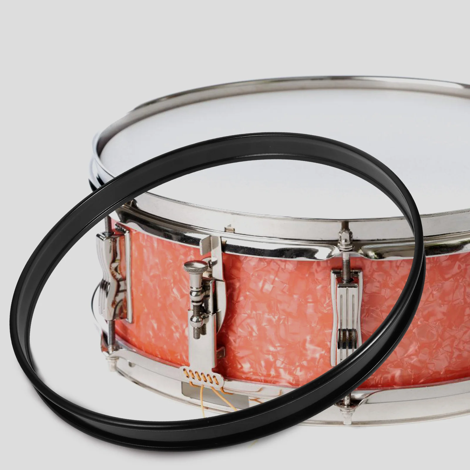 Black Spray Drum Hoop Clamp for Bass Drums Rim Protector Easy Installation Drum Accessories for Practice