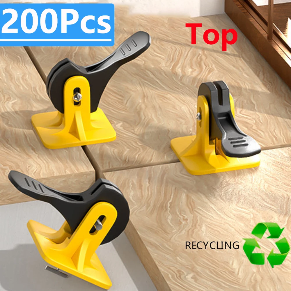 50/200Pcs Floor Tile Leveling System Clips Tile Leveler Adjuster Locator Spacers Set for Porcelain Wall Construction Tools