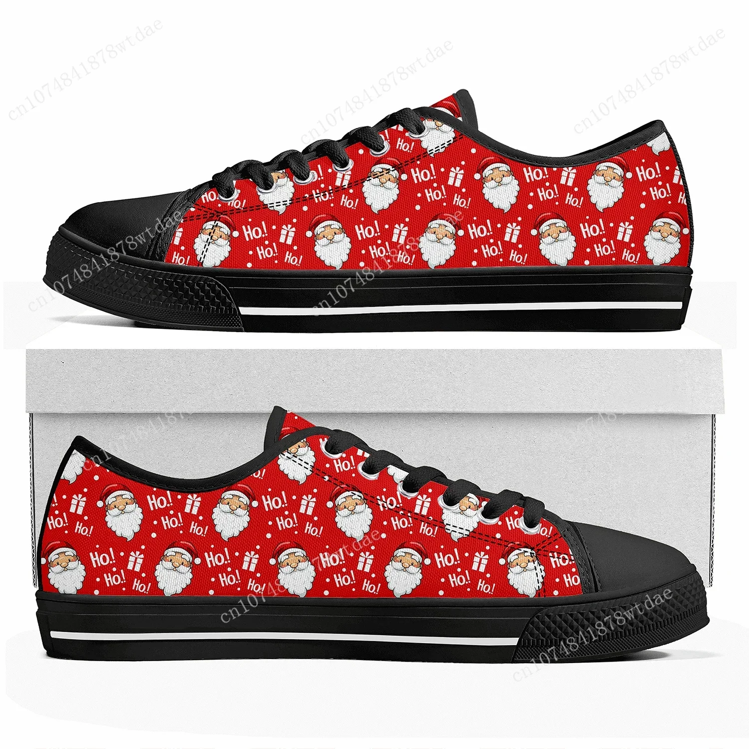 Merry Christmas Gift Low Top Sneakers Womens Mens Teenager High Quality Canvas Sneaker Casual Anime Cartoon Customize Shoes 2