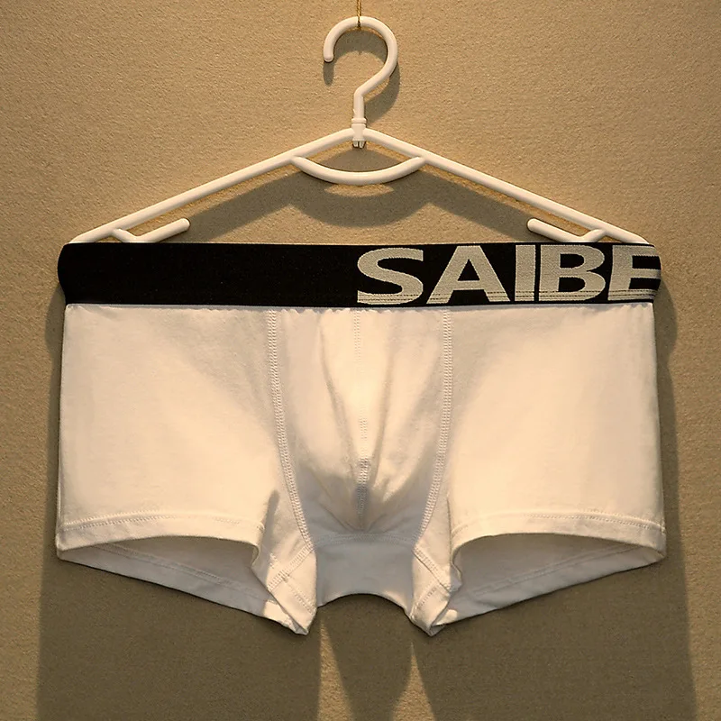 

Трусы-боксеры мужские из хлопка, пикантное нижнее белье, модные мягкие дышащие шорты, для геев, летние